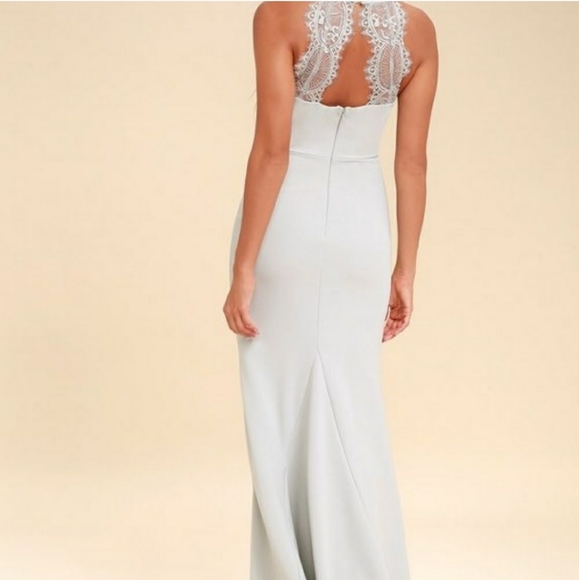 Lulu's Light Gray Joella Maxi Dress - Picture 3 of 4